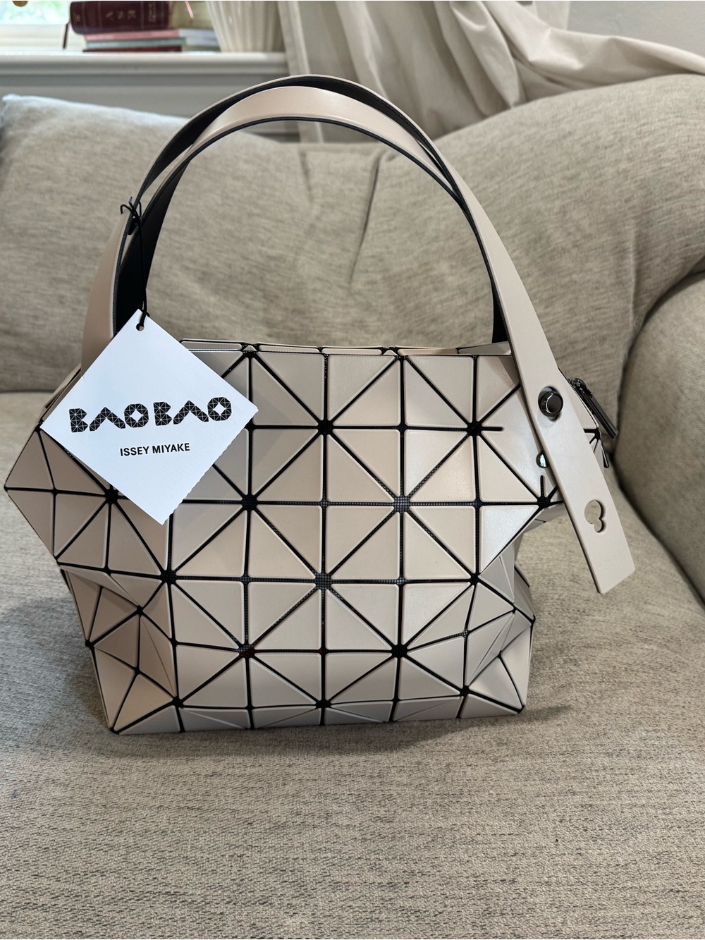 NWT: Issey Miyake Bao Bao Taupe Geometric Tote